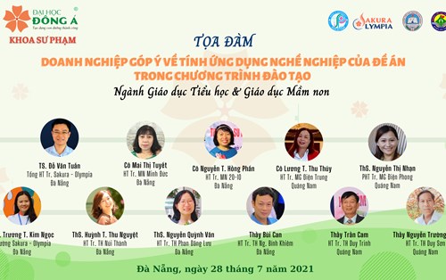 TỌA ĐÀM TRỰC TUYẾN “DOANH NGHIỆP GÓP Ý VỀ TÍNH ỨNG DỤNG CỦA ĐỀ ÁN TRONG CHƯƠNG TRÌNH ĐÀO TẠO GIÁO DỤC TIỂU HỌC & GIÁO DỤC MẦM NON”